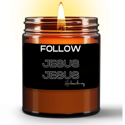 Natural Wax Candle in Amber Jar (9oz)